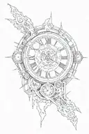 clock tattoo design idea