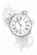 clock tattoo design idea