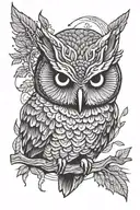 owl tattoo design idea