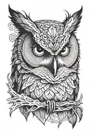 owl tattoo design idea