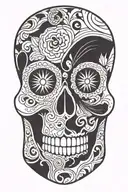 sugar-skull tattoo design idea