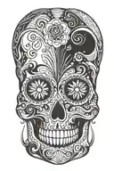 sugar-skull tattoo design idea