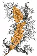 leaf tattoo design idea