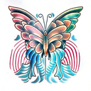 Butterfly tattoo design idea