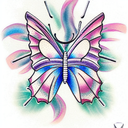 Butterfly tattoo design idea