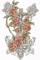 rosary tattoo design idea