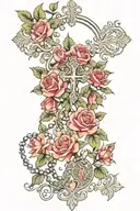 rosary tattoo design idea