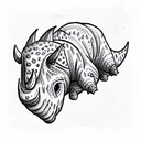Triceratops tattoo design idea