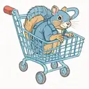 navy seal Squirrel in a shopping cart tattoo design idea