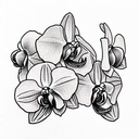 Orchid tattoo design idea