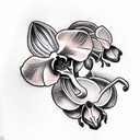 Orchid tattoo design idea