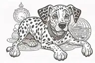 101 dalmatians cartoon tattoo design idea
