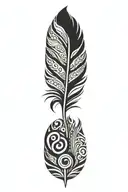 feather tattoo design idea
