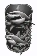 shark tattoo design idea
