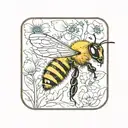 bee tattoo design idea