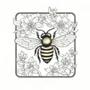 bee tattoo design idea