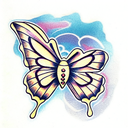 Butterfly tattoo design idea