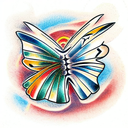 Butterfly tattoo design idea