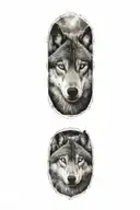 wolf tattoo design idea