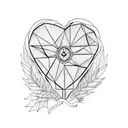 Crying Heart tattoo design idea