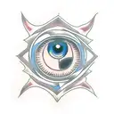 Evil Eye tattoo design idea
