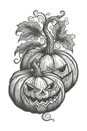 pumpkin tattoo design idea