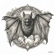 bat tattoo design idea