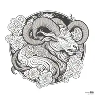 aries tattoo design idea
