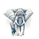 Elephant tattoo design idea