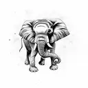 Elephant tattoo design idea