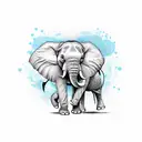 Elephant tattoo design idea