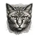 cat tattoo design idea