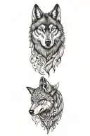 wolf tattoo design idea