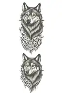 wolf tattoo design idea