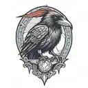 raven tattoo design idea