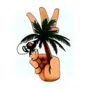 Palm Tree tattoo design idea