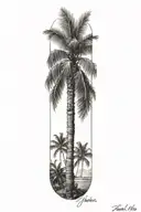 palm-tree tattoo design idea