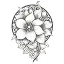 floral tattoo design idea