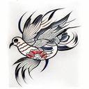 Bird tattoo design idea