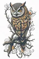 owl tattoo design idea