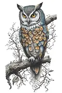 owl tattoo design idea