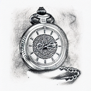 Pocket Watch tattoo design idea