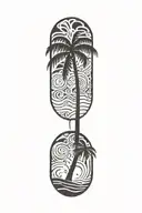palm-tree tattoo design idea