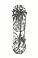 palm-tree tattoo design idea