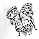 Butterfly tattoo design idea
