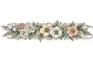 floral tattoo design idea
