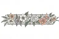 floral tattoo design idea