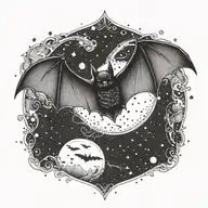 bat tattoo design idea