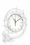 clock tattoo design idea