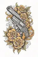 gun tattoo design idea